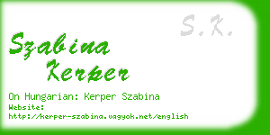 szabina kerper business card